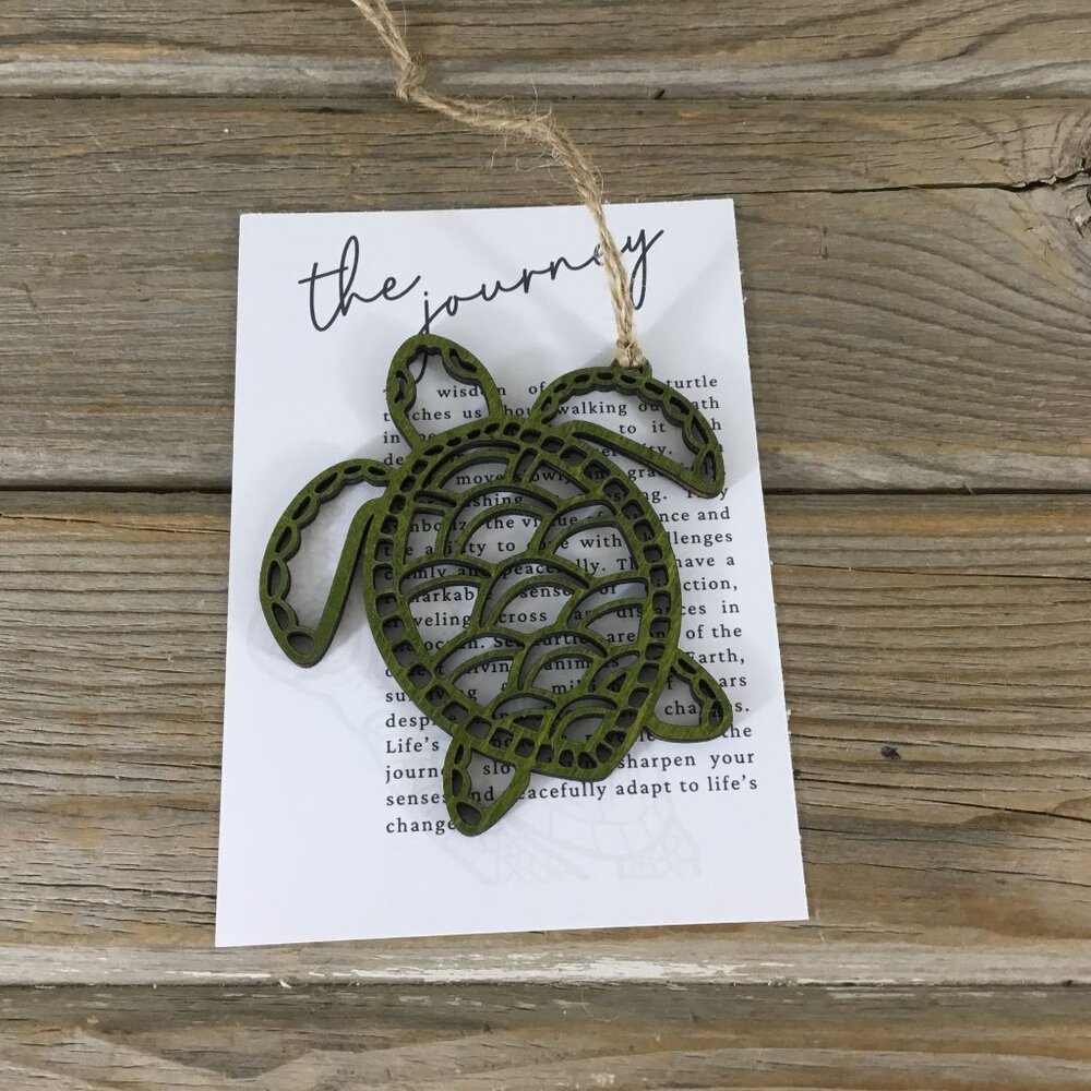 Sea Turtle Story Card Christmas Ornament